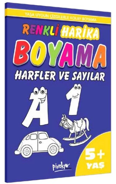 Renkli Harika Boyama Harfler ve Sayılar (5+Yaş) ürün görseli