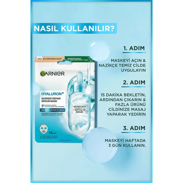 Garnier Hyaluron+ Bariyer Onarıcı Serum Maske 28GR - Resim 4