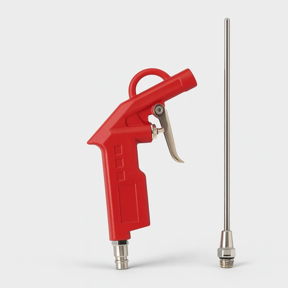 1/4" Hava Üfleme Tabancası Uzun Ağızlı Uçlu Kompresör Uyumlu Hava Temizlik Toz Giderme Tabancası Ucu - Resim 4