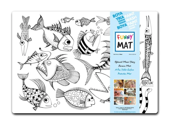 Funny Mat - Balık Sürüsü - 33,5x48cm ürün görseli