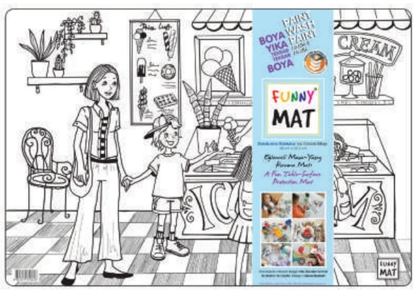 Funny Mat - Dondurma Dükkânı 33,5x48cm ürün görseli