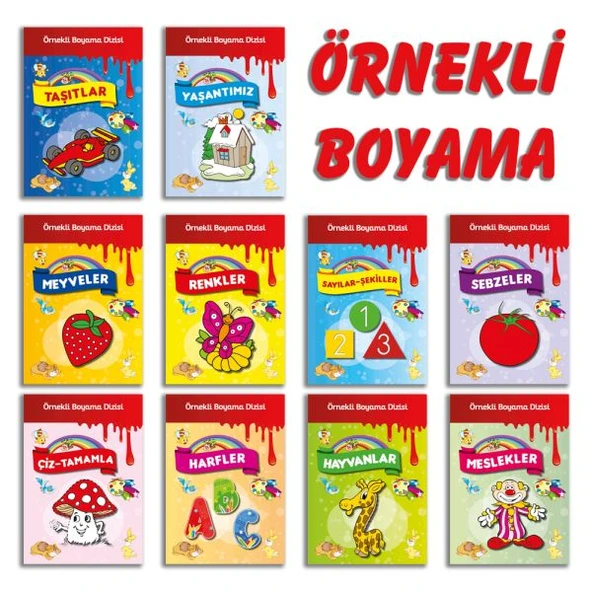 Örnekli Boyama Dizisi 10 Kitap Set ürün görseli