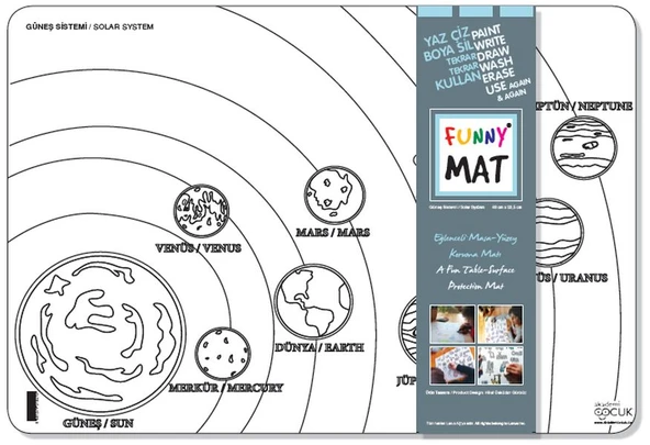 Funny Mat - Güneş Sistemi 33,5x48cm ürün görseli