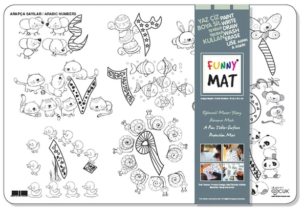 Funny Mat - Sayılar - Arapça 33,5x48cm ürün görseli
