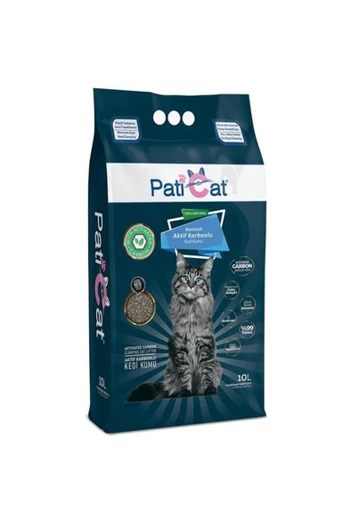 PatiCat Aktif Karbonlu Topaklanan Kedi Kumu 10 Lt - Resim 6