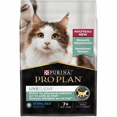 Pro Plan LiveClear 7+ Hindili Alerjen Azaltan Kısırlaştırılmış Yaşlı Kedi Maması 1,4 Kg - Resim 2
