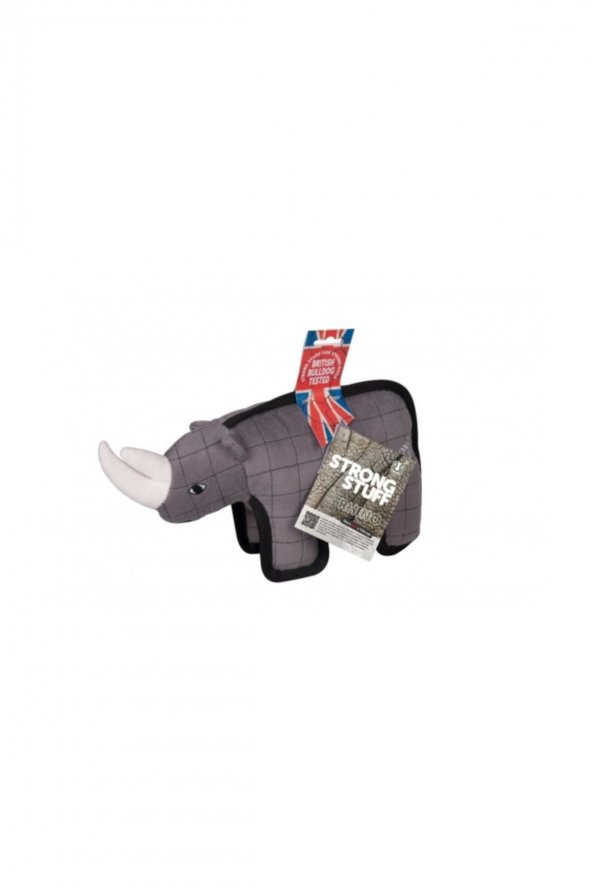 Dayanıklı Peluş Gergedan 32x9x24 Cm Gri - 1