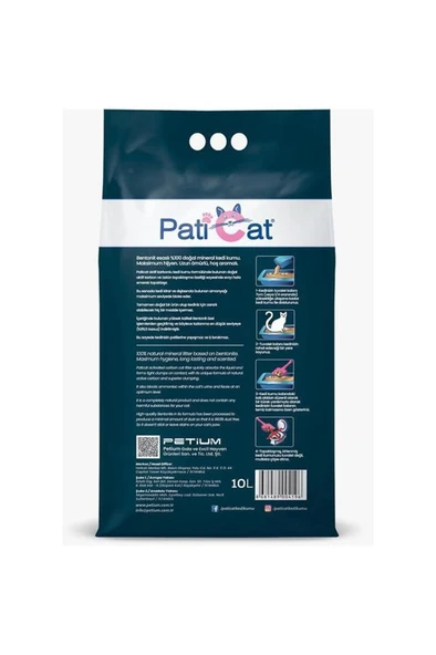 PatiCat Aktif Karbonlu Topaklanan Kedi Kumu 10 Lt - Resim 5