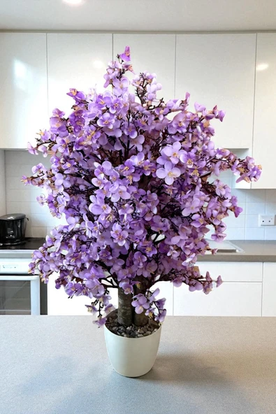 Yoğun Yapraklı 60 cm Yapay Sakura Bahar Dalı Ağacı - 2