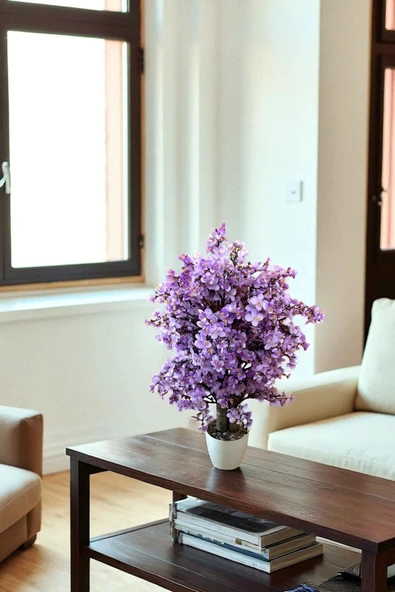 Yoğun Yapraklı 60 cm Yapay Sakura Bahar Dalı Ağacı - 1