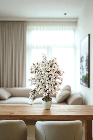 Yoğun Yapraklı 60 cm Yapay Sakura Bahar Dalı Ağacı - 4