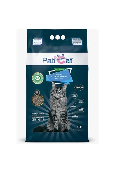 PatiCat Aktif Karbonlu Topaklanan Kedi Kumu 10 Lt ürün görseli