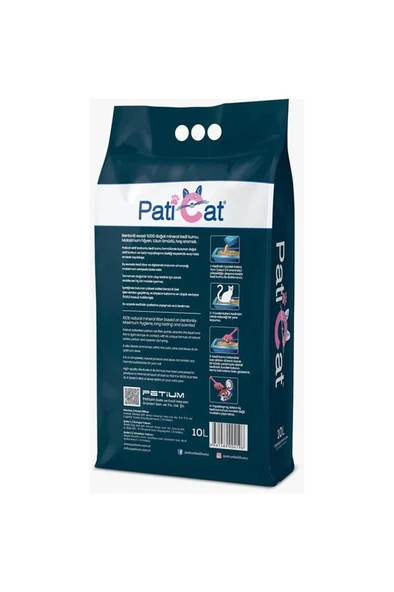 PatiCat Aktif Karbonlu Topaklanan Kedi Kumu 10 Lt - Resim 2