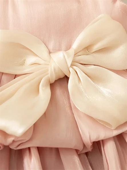 Kız Abiye Elbise – Kat Kat Tasarım & Büyük Kurdele Detaylı - 3