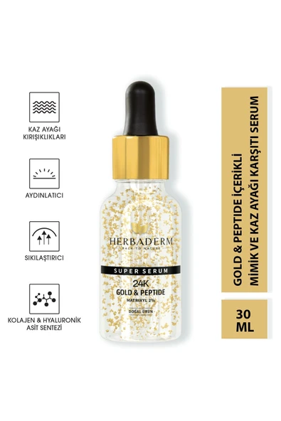 Herbaderm 24K Kırışıklık Karşıtı Serum 30 ml ürün görseli 1