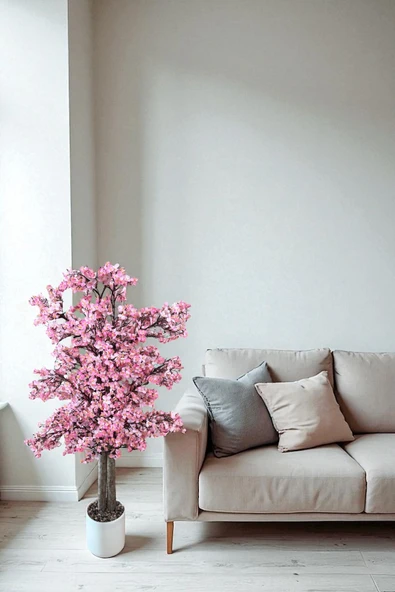 Yoğun Yapraklı 100 cm Yapay Sakura Bahar Dalı Ağacı Premium - 2