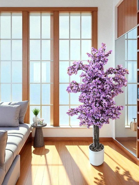 Yoğun Yapraklı 100 cm Yapay Sakura Bahar Dalı Ağacı Premium - 12