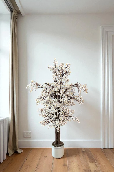 Yoğun Yapraklı 100 cm Yapay Sakura Bahar Dalı Ağacı Premium - 11