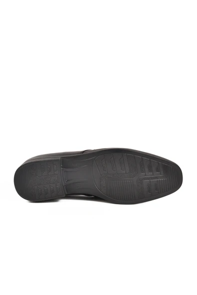 Aspor Siyah Hakiki Deri Erkek Klasik Ayakkabı - Resim 5