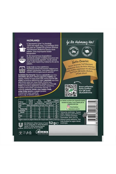 Knorr Kremalı Trüf Mantarlı Makarna Sosu 52g x 6 Adet - 7