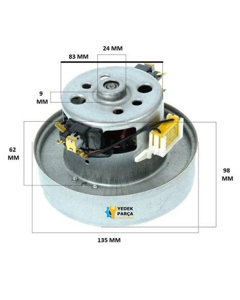 Dyson Uyumlu DC 46 Süpürge Motoru 1400W HT54 - Resim 2