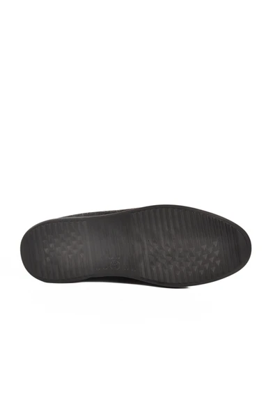 Aspor Siyah Hakiki Deri Kadın Casual Ayakkabı - Resim 5