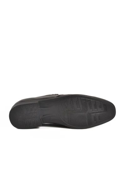 Aspor Siyah Hakiki Deri Erkek Klasik Ayakkabı - Resim 5