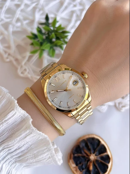 Lee Cooper Çelik Kordonlu 3 Atm Suya Dayanıklı Kadın Kol Saati VS.BLKT.0553 - Resim 2