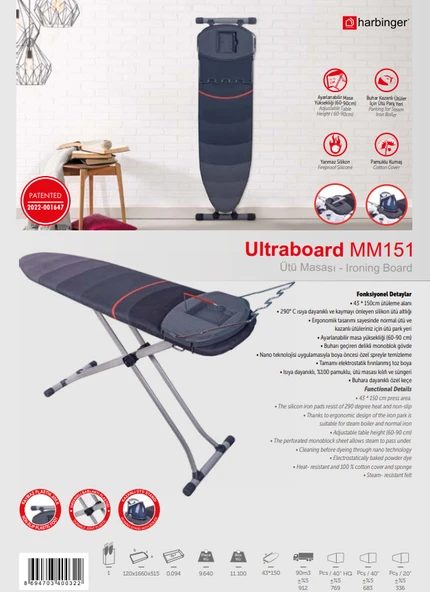 Devecioğlu Harbinger Mm151 Ultraboard Ütü Masası - 5