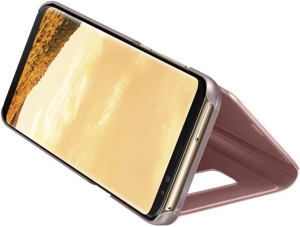 Galaxy S8 Plus ile Uyumlu Clear View Cover Kılıf Pembe EF-ZG955CPEGWW - 4