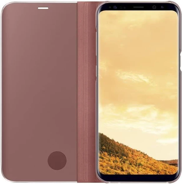 Galaxy S8 Plus ile Uyumlu Clear View Cover Kılıf Pembe EF-ZG955CPEGWW - 3