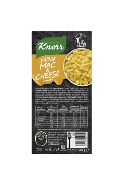 Knorr Çabuk Mac And Cheese Peynirli Makarna 212 gr - Resim 8