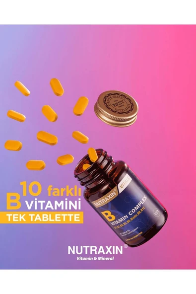 Nutraxin B Complex Vitamin 60 Kapsül - Resim 2