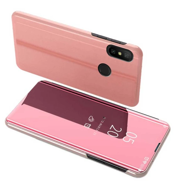 Xiaomi Redmi 7 Uyumlu Aynalı Kapaklı Lüx Kılıf - Resim 6