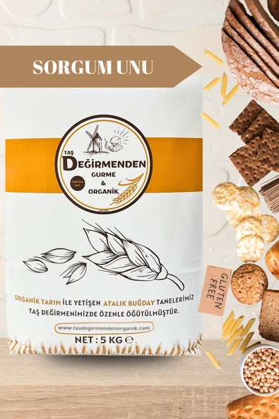 Taş Değirmenden Organik Tam Sorgum Unu (Gluten İçermez) - 5 Kilo ürün görseli 1