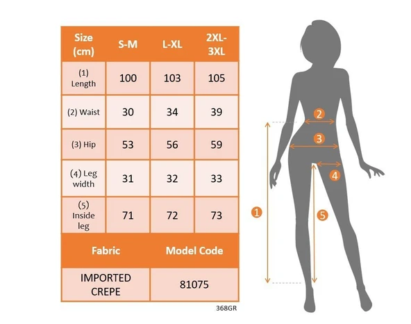 Kadın Beli Lastikli Düğmeli Ithal Krep Pantolon - Resim 8