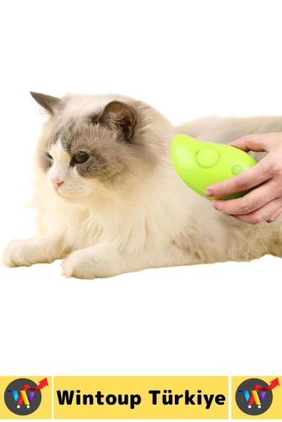 Evcil Hayvan Kedi Banyo Tüy Tarama Masaj Etkili Yumuşak Zararsız Çok Fonksiyonlu Buharlı Tarak - Resim 2