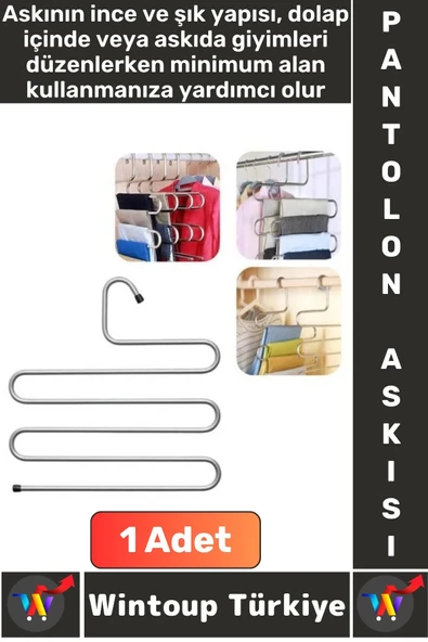 Dayanıklı Kolay Temizlenir Kaymaz Dolap İçi Düzenleme Giysi Havlu Kravat Pantolon İnce Krom Askı ürün görseli