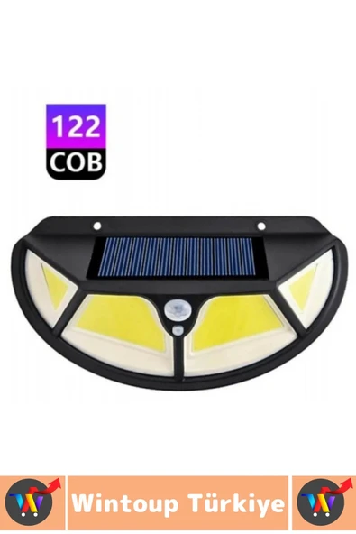 Outdoor Dış Mekan Aydınlatma Güneş Enerjili Fonksiyonel Sensör 3 Modlu 122 Led Solar Bahçe Lambası - 2