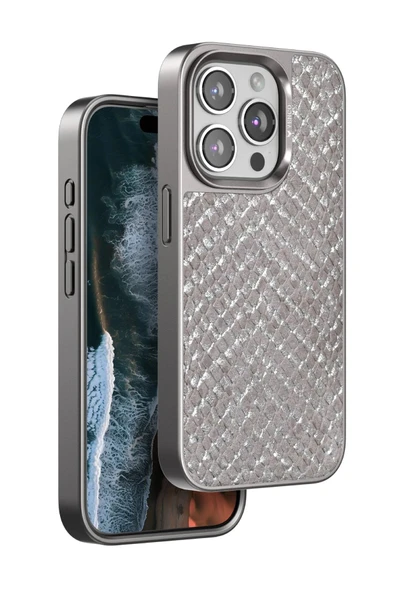 iPhone 15 Pro Viper Kapak - Titan Gri - Resim 2