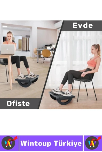 Premium Ev Ofis Gündelik Kullanım Bel Dik Duruş Bozukluğu Düzelten Eğimli Ayak Destek Masaj Aleti - 2