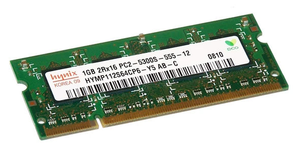 Dizüstü bilgisayar RAM 1 GB Hynix HYMP112S64CP6-Y5 AB PC2  5300s-555 YENİLENMİŞ 2.EL - 1