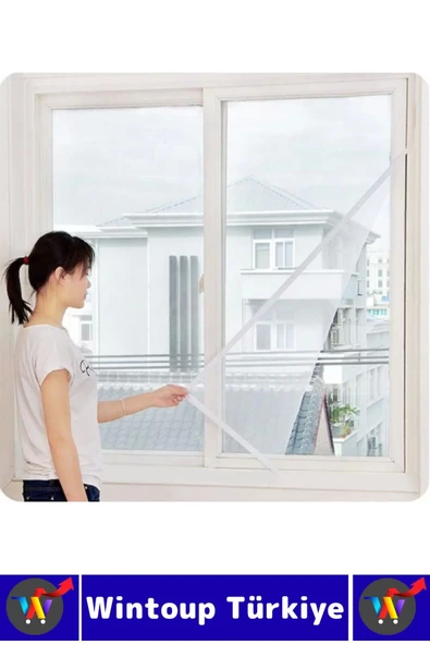 Montaj Gerektirmez Hava Girişi Engellemez Sivrisinek Önleyen Tek Kanat Yapışkanlı Sineklik 125X75 Cm - 2