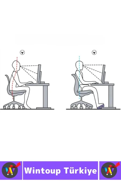 Premium Ev Ofis Gündelik Kullanım Bel Dik Duruş Bozukluğu Düzelten Eğimli Ayak Destek Masaj Aleti - 4