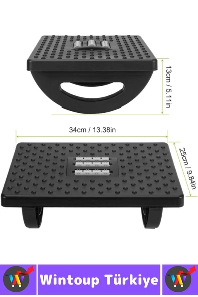 Premium Ev Ofis Gündelik Kullanım Bel Dik Duruş Bozukluğu Düzelten Eğimli Ayak Destek Masaj Aleti - 5