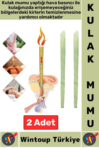 Özel Üretim Doğal Basınçlı Kulak Zor Nokta Kir Temizleme Indian Aromaterapi Renkli Kulak Mumu 2 Adet