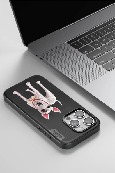 iPhone 15 Pro Perma Desenli Kapak - Siyah - Resim 4