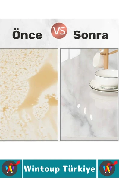 İz Bırakmaz Kolay Temizlenir Mobilya Tezgah Zemin Çizilme Önleyici Yapışkanlı Şeffaf Koruyucu Film - Resim 6