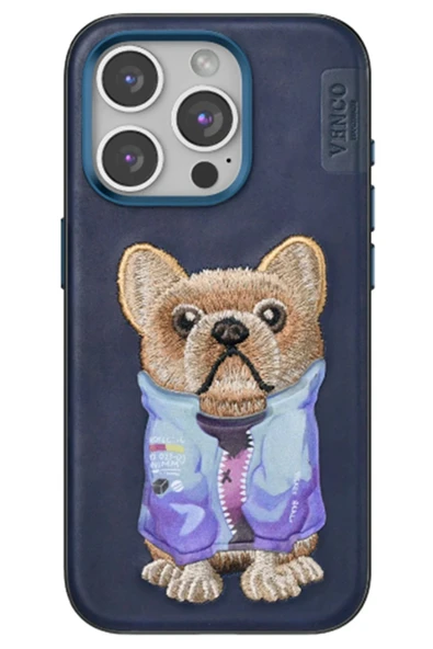 iPhone 15 Pro Cute Desenli Kapak - Lacivert ürün görseli
