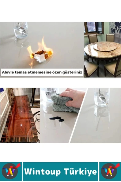 İz Bırakmaz Kolay Temizlenir Mobilya Tezgah Zemin Çizilme Önleyici Yapışkanlı Şeffaf Koruyucu Film - Resim 4